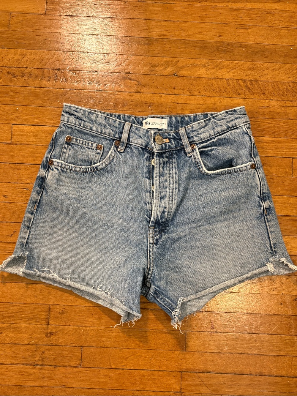Zara Light Blue Denim Cutoff Shorts